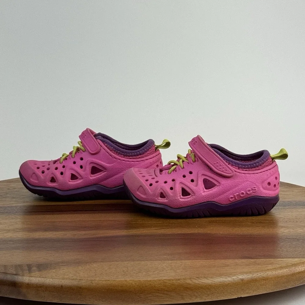Little Kids‎ Girls Crocs Swiftwater Play Pink Outdoor Walking Water Shoes Size 7